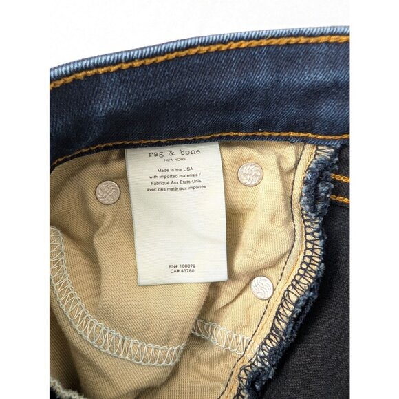 Rag & Bone Jeans Womens 25 Blue Cate Skinny Dark Wash Mid-Rise Denim - Picture 10 of 11